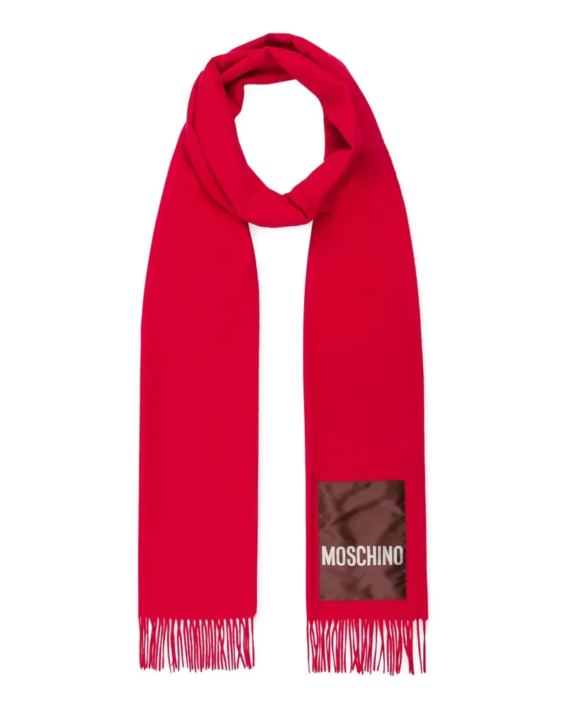 Moschino Schal mit Fransen - Rot Rot