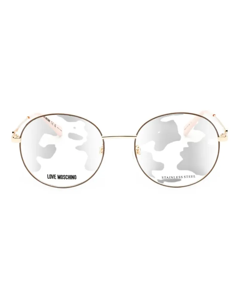 Moschino round-frame glasses - Gold Gold