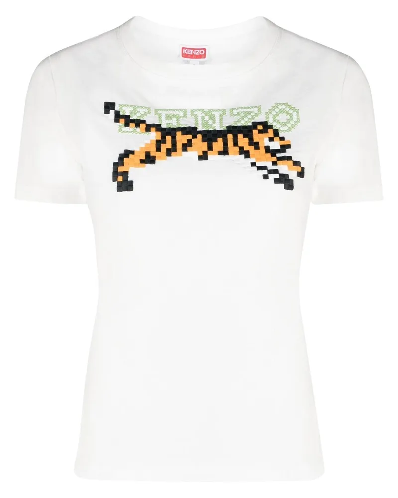 Kenzo Besticktes Hemd - Weiß Weiß