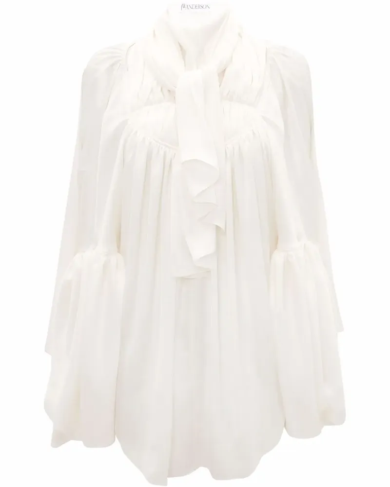 J.W.Anderson Oberteil mit Wasserfallkragen - Weiß Weiß