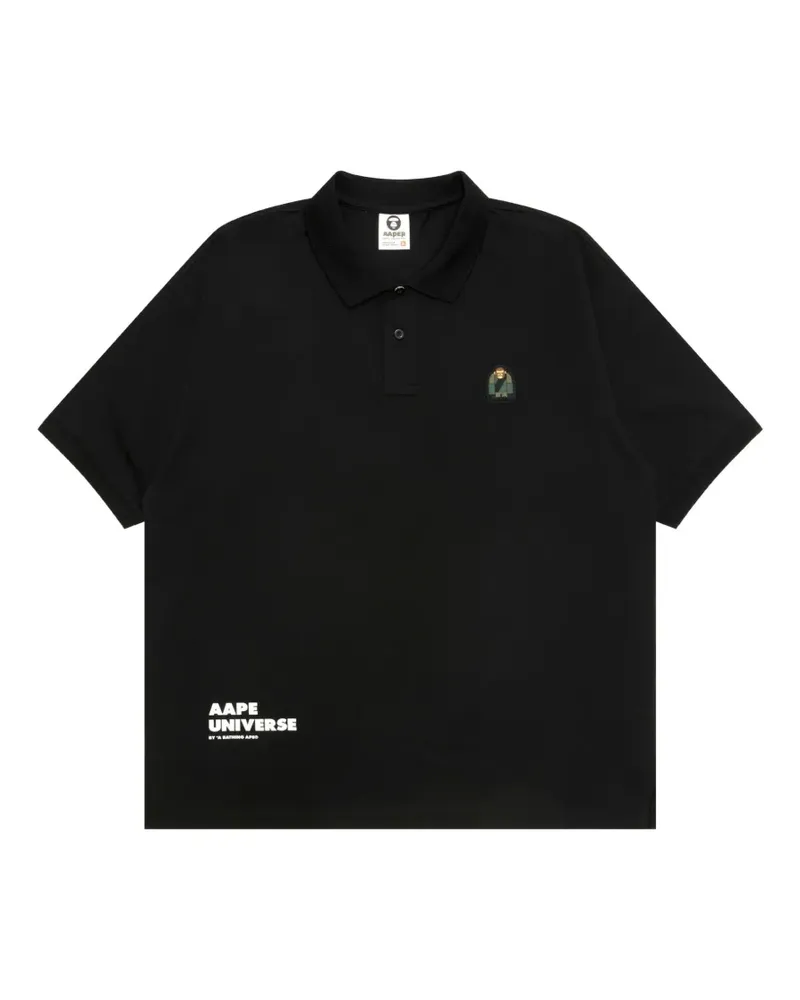 BAPE logo polo shirt - Schwarz Schwarz