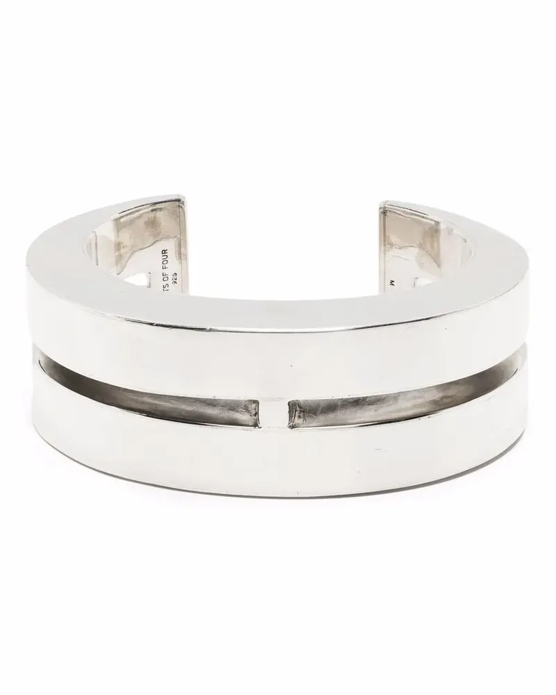 Parts Of Four Crescent Crevice Armspange - Silber Silber