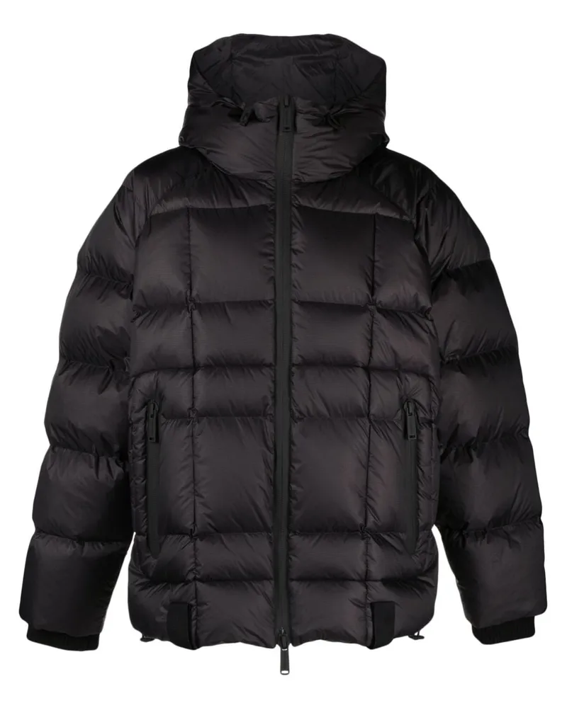 Dsquared2 Gefütterte Jacke mit Logo-Print - Schwarz Schwarz