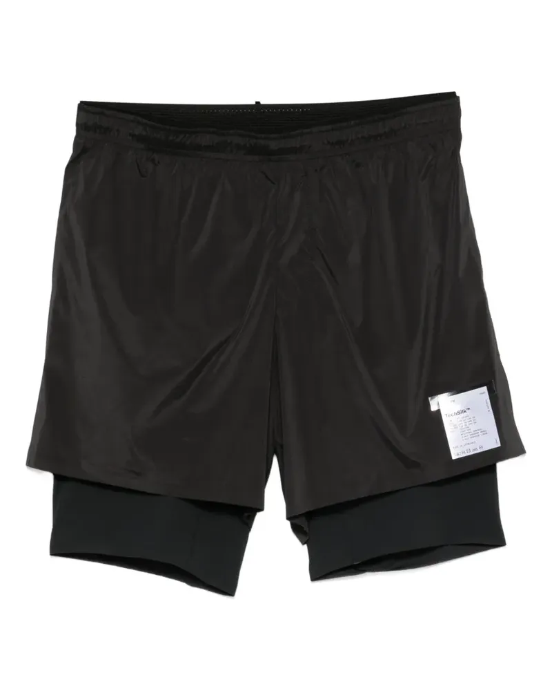 Satisfy Shorts im Layering-Look - Schwarz Schwarz