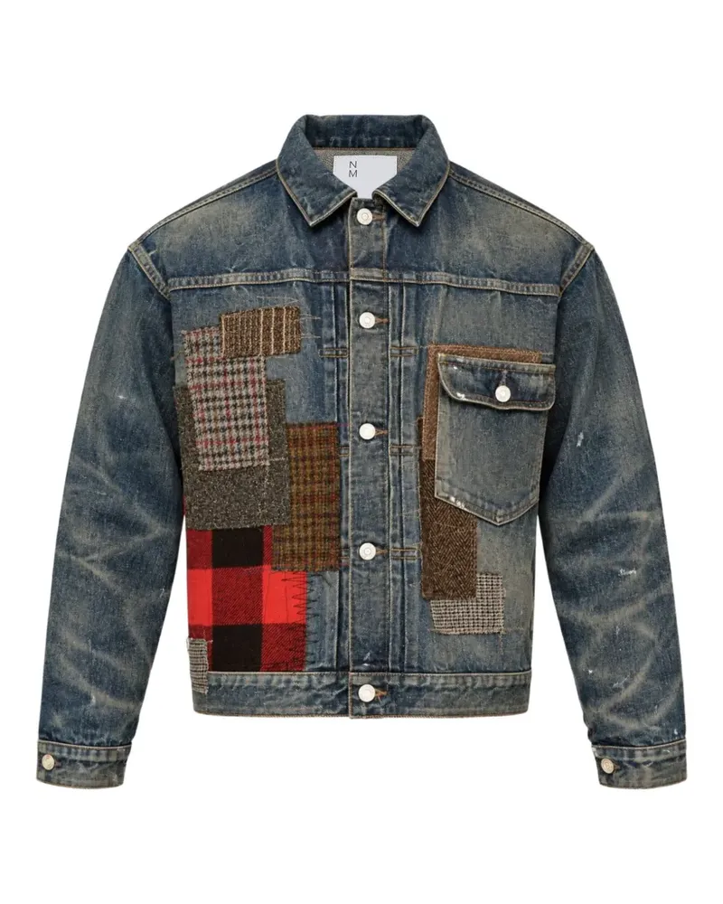 Junya Watanabe Jeansjacke im Patchwork-Look - Blau Blau