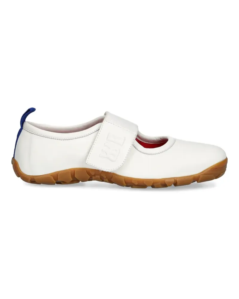 Wales Bonner Ballerinas mit Lederriemen - Weiß Weiß