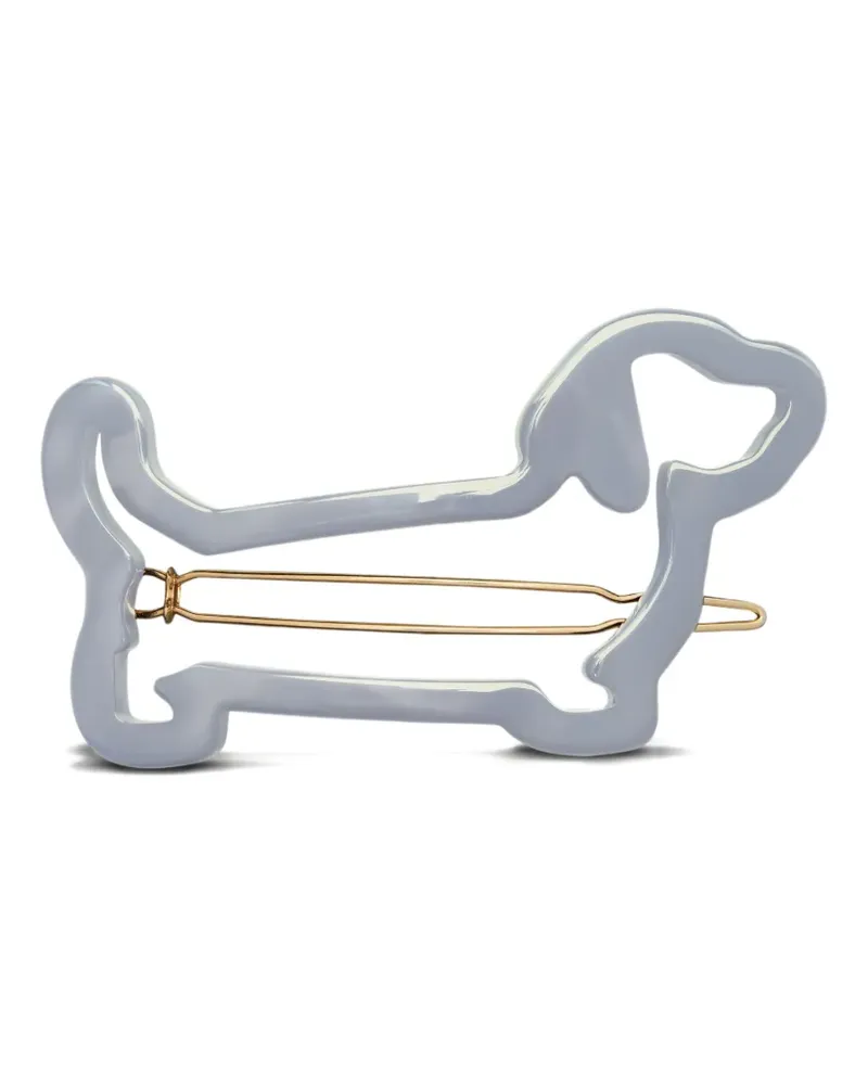 Thom Browne Hector dog-shape hair clip - Grau Grau