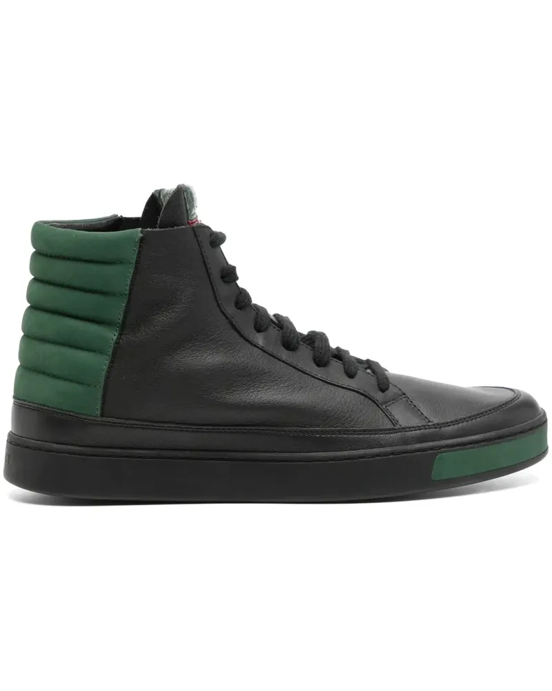 Gucci High-Top-Sneakers aus Leder - Schwarz Schwarz