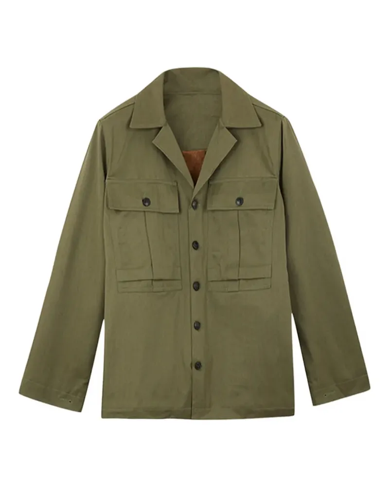 Fortela Solomonf patch-pockets padded overshirt - Grün Grün