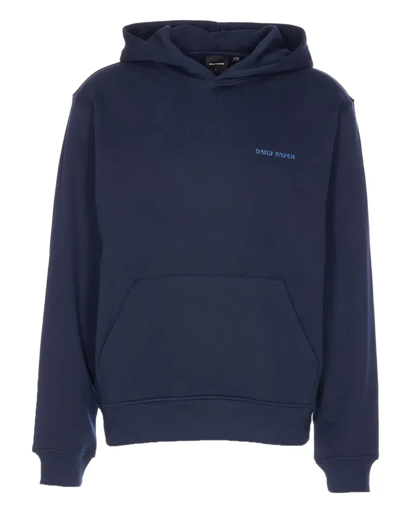 Daily Paper Candle Label Hoodie mit Kängurutasche - Blau Blau