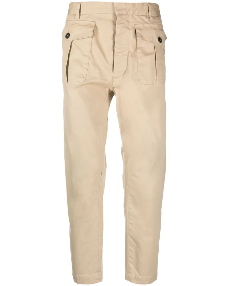 Dsquared2 Cargohose mit schmalem Schnitt - Braun Braun
