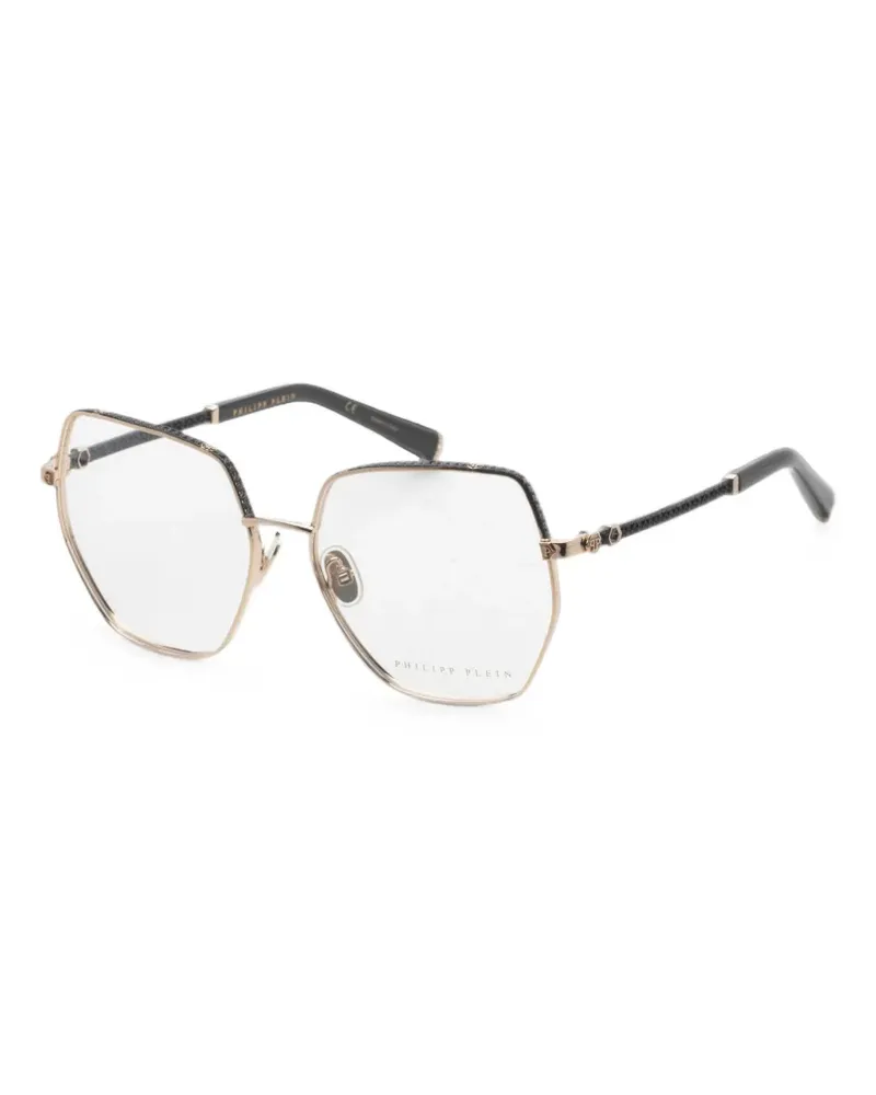 Philipp Plein Brille mit geometrischem Gestell - Schwarz Schwarz