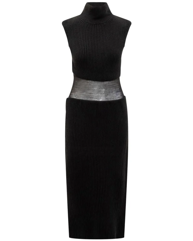 SPORTMAX Arabba Midikleid - Schwarz Schwarz