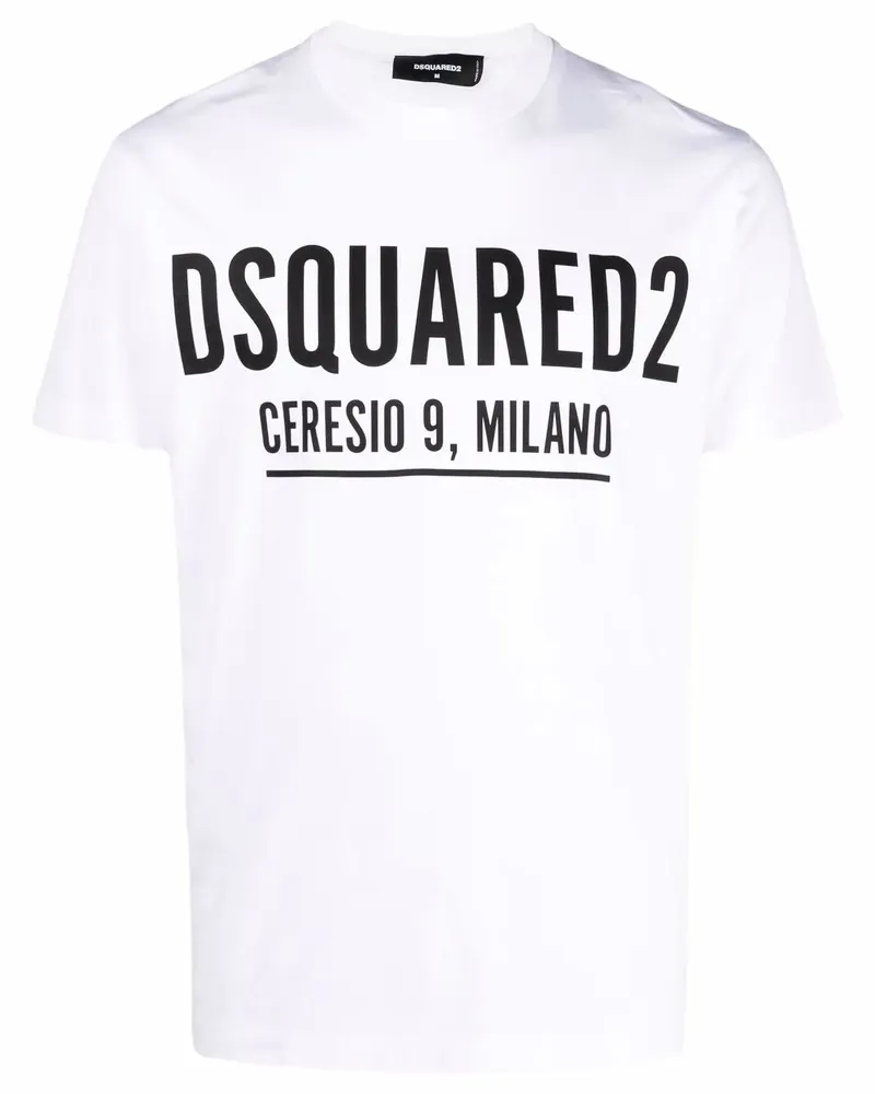Dsquared2 T-Shirt mit Logo-Print - Weiß Weiß