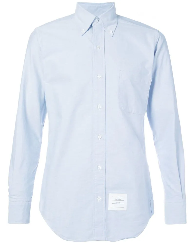 Thom Browne Button-down-Hemd mit Brusttasche Blau