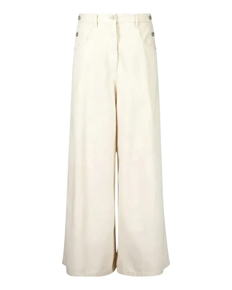 Brunello Cucinelli Hose mit weitem Bein - Weiß Weiß
