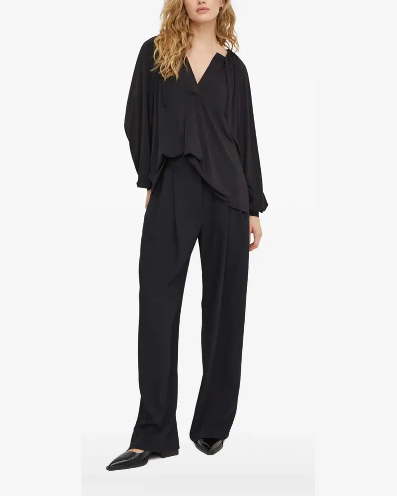 Day Birger et Mikkelsen V-neck tie blouse - Schwarz Schwarz