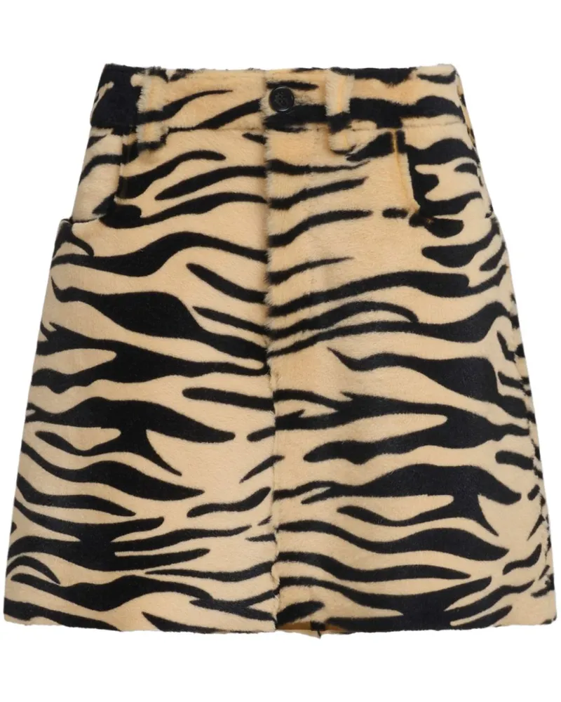 Marni Minirock mit Zebra-Print - Nude Nude