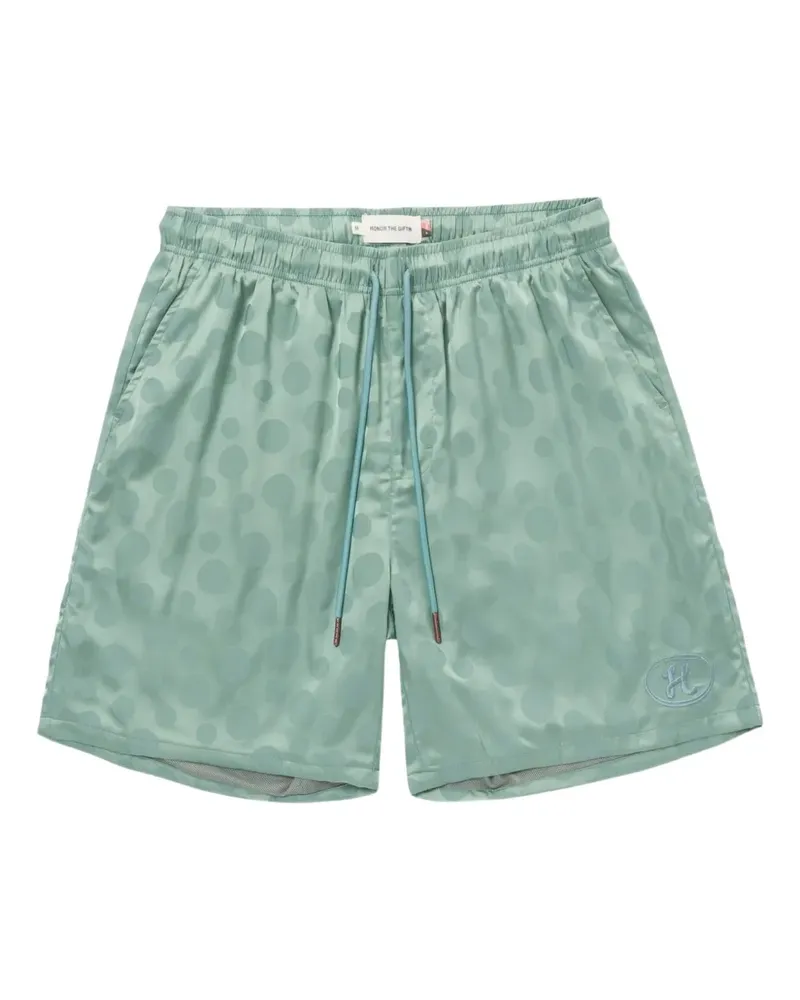 Honor The Gift Jacquard-Shorts mit Polka Dots - Grün Grün