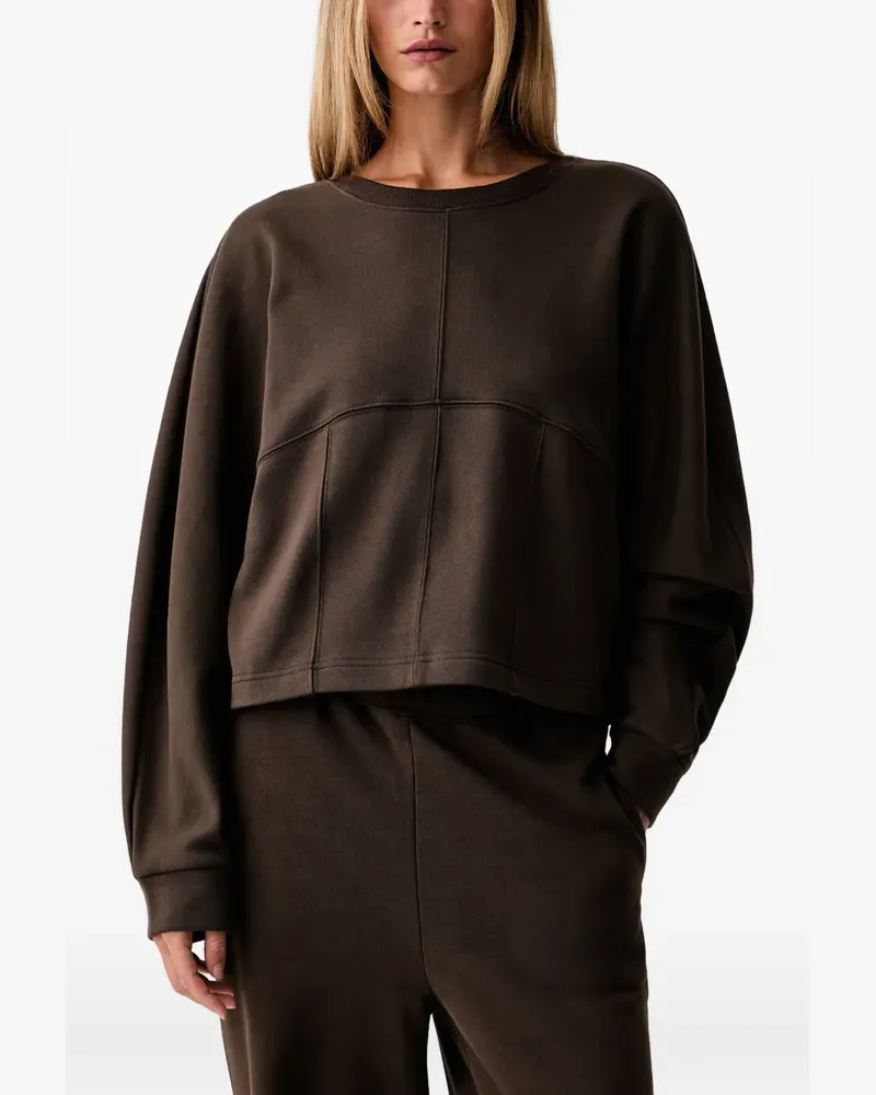 Twin-Set seam-detail cotton sweatshirt - Braun Braun