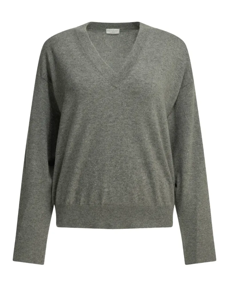 Brunello Cucinelli V-neck cashmere sweater - Grau Grau