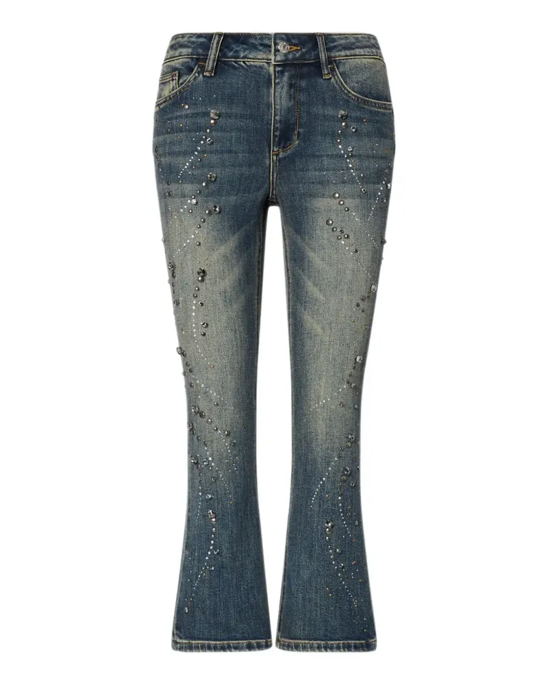 Liu Jo Bootcut-Jeans mit Strass - Blau Blau