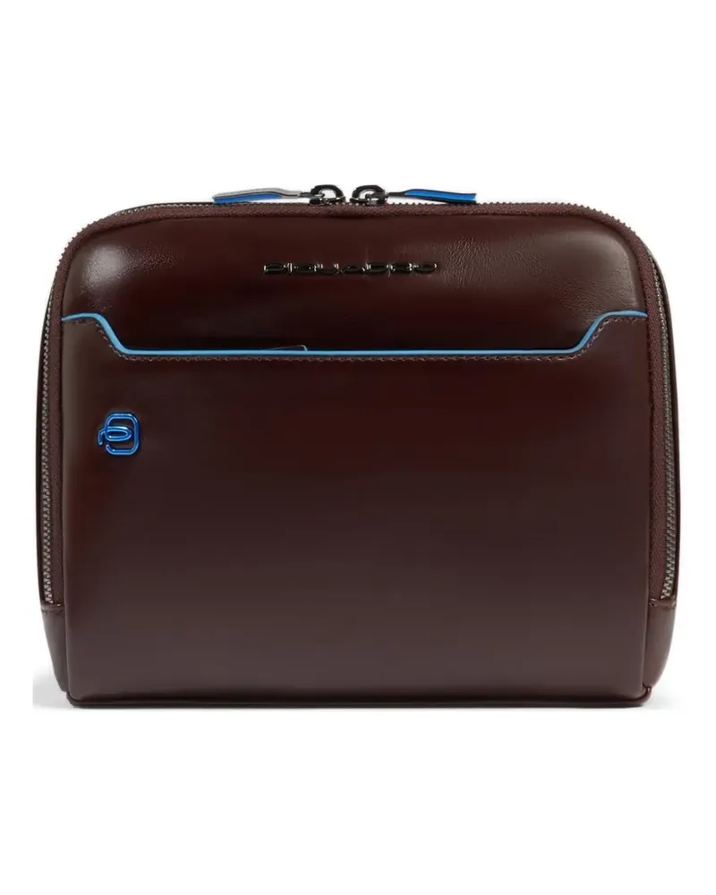 Piquadro leather crossbody bag - Braun Braun