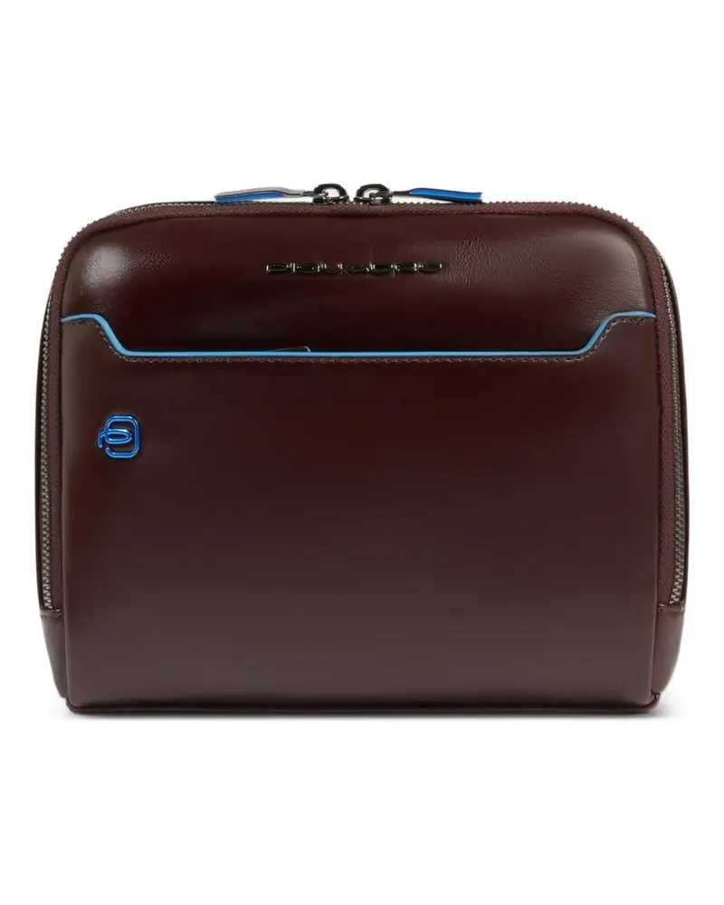 Piquadro leather crossbody bag - Braun Braun