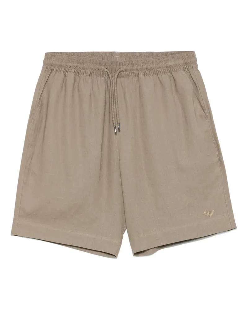 Emporio Armani Shorts mit Logo-Stickerei - Braun Braun