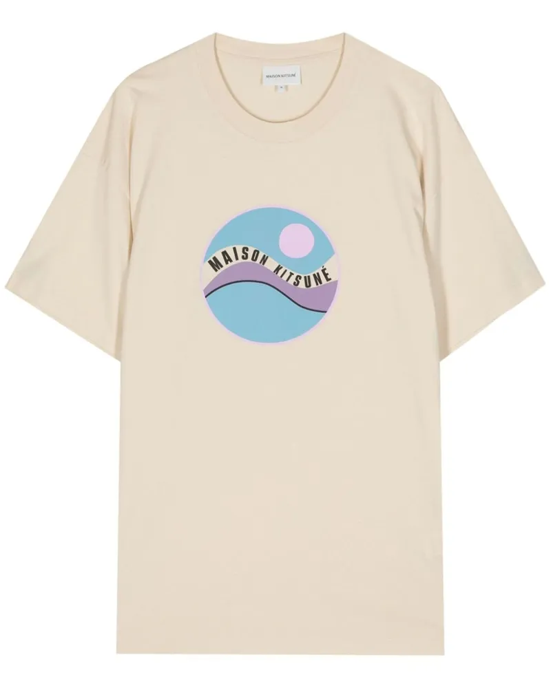 Kitsuné Pop Wave T-Shirt Gelb
