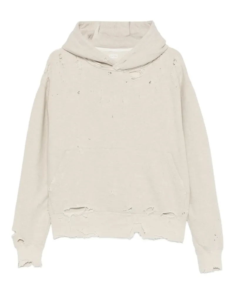 KURO Hoodie in Distressed-Optik - Nude Nude