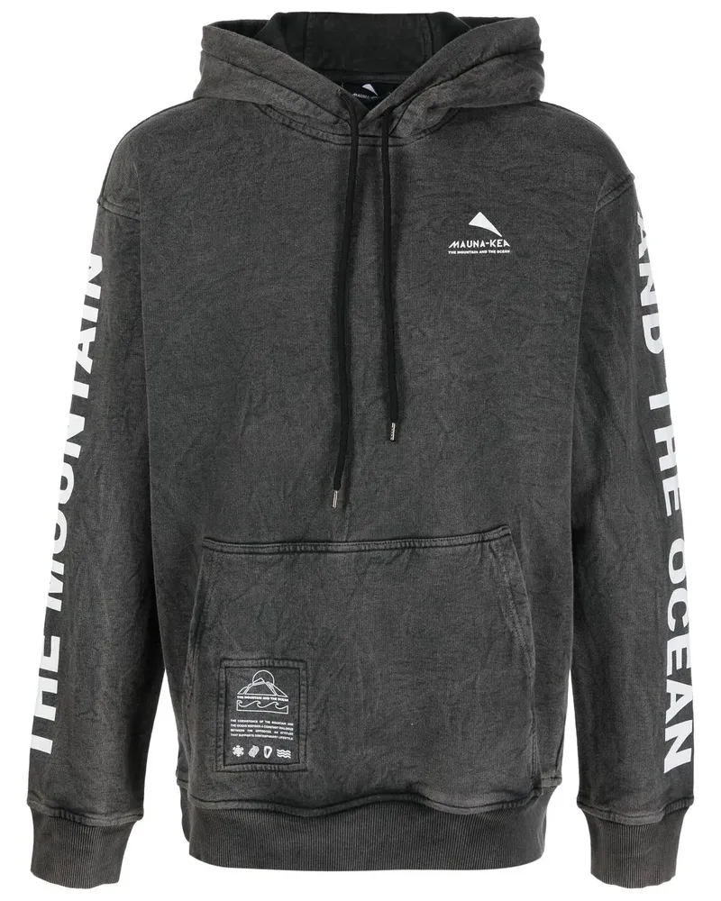 MAUNA KEA Hoodie mit Bleach-Effekt - Grau Grau