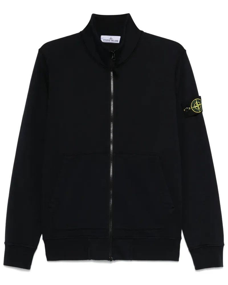 Stone Island Sweatshirt mit Kompass-Patch Schwarz