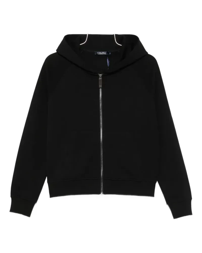 Max Mara Max Mara Kapuzenjacke mit Logo-Stickerei - Schwarz Schwarz