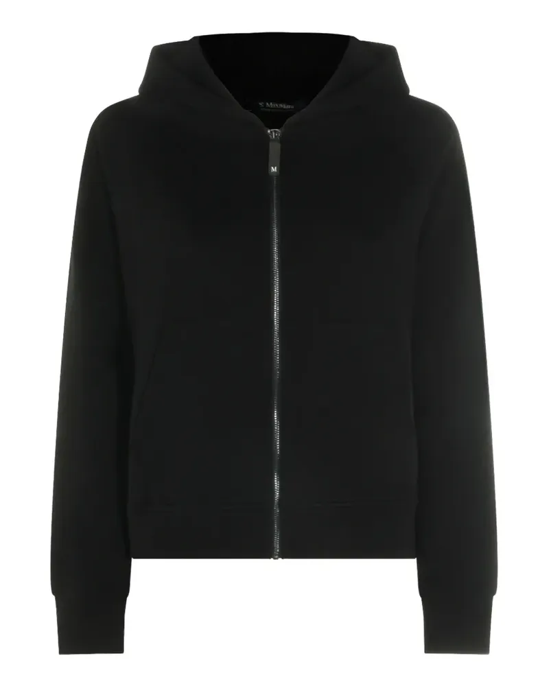 Max Mara Max Mara logo-embroidered zip-up hoodie - Schwarz Schwarz
