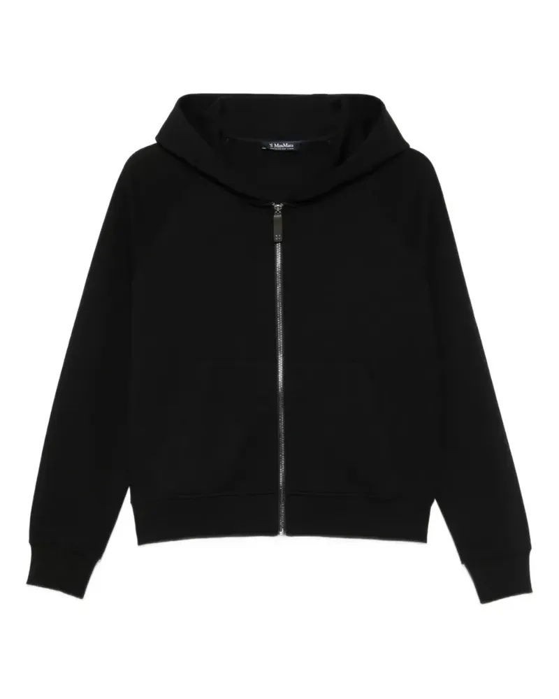 Max Mara Max Mara Kapuzenjacke mit Logo-Stickerei - Schwarz Schwarz