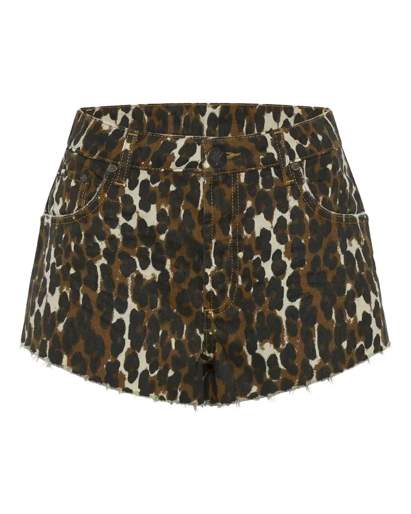 One Teaspoon Cheeky animal-print shorts - Braun Braun