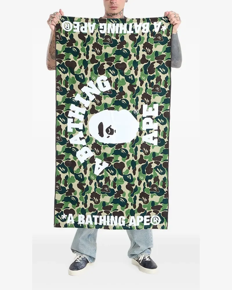 BAPE Abc Camo cotton beach towel - Grün Grün