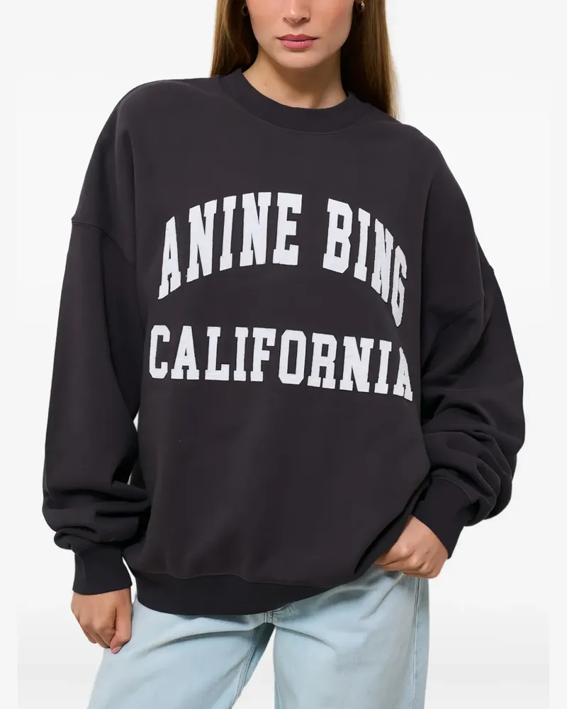 Anine Bing California Sweatshirt mit rundem Ausschnitt - Schwarz Schwarz