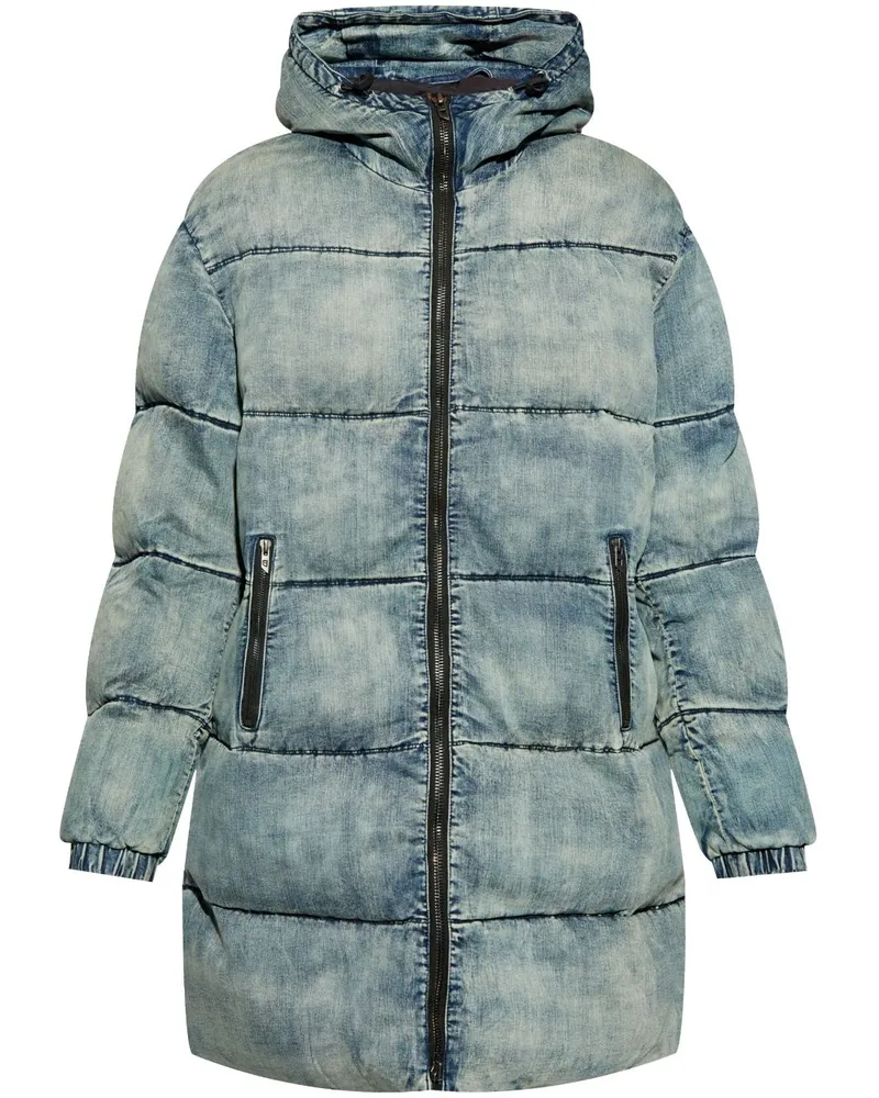 Diesel Wattierter Jeansmantel - Blau Blau