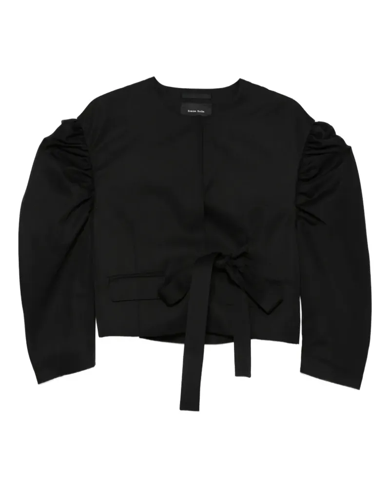 Simone Rocha puffed-sleeve tie jacket - Schwarz Schwarz