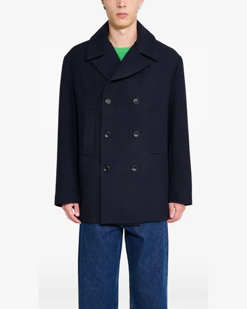JEANERICA Turner double-breasted peacoat - Blau Blau