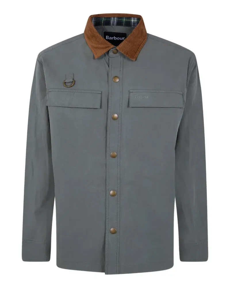 Barbour corduroy-collar shirt jacket - Grün Grün