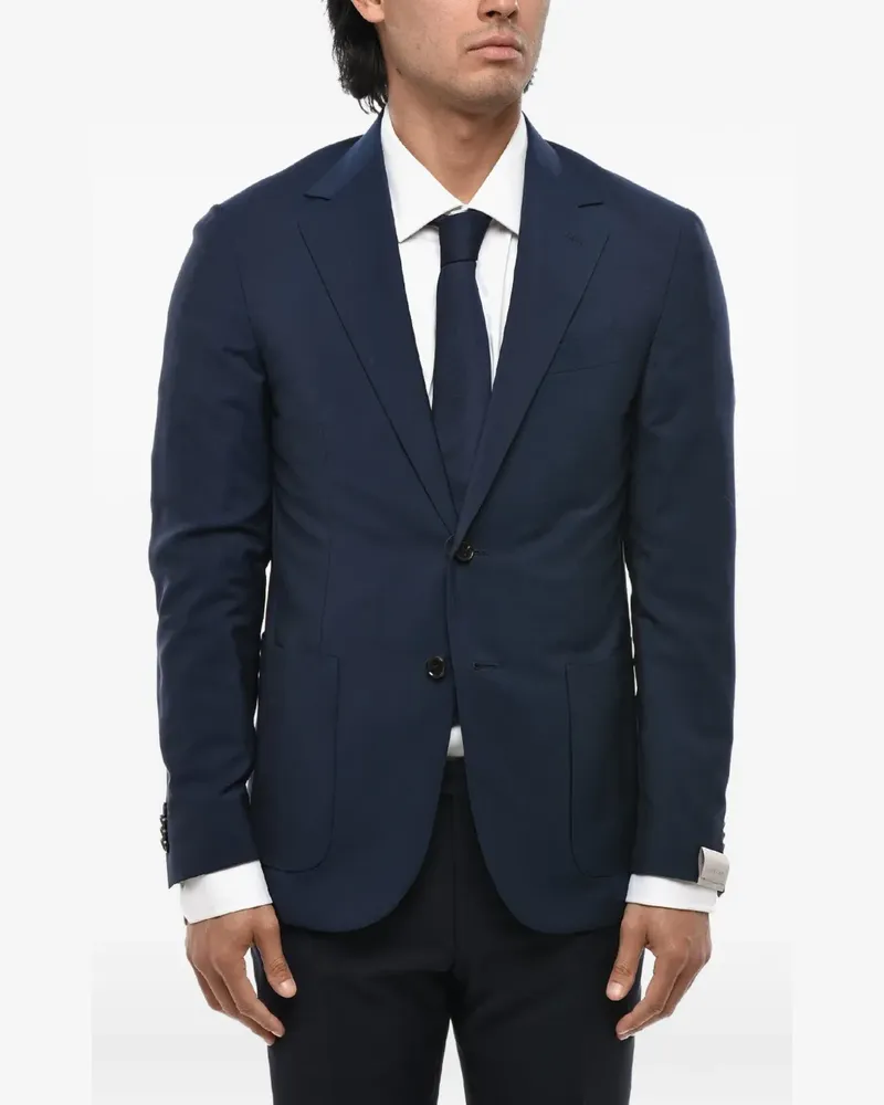 Corneliani Gate single-breasted blazer - Blau Blau