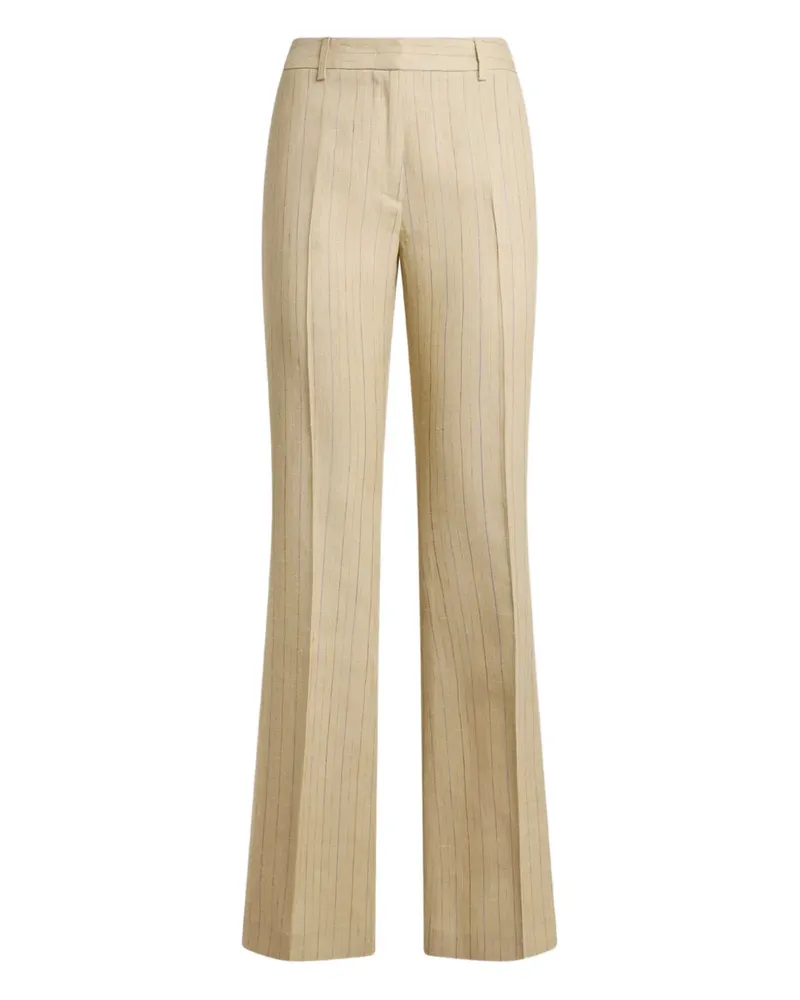 Etro striped bootcut trousers - Nude Nude