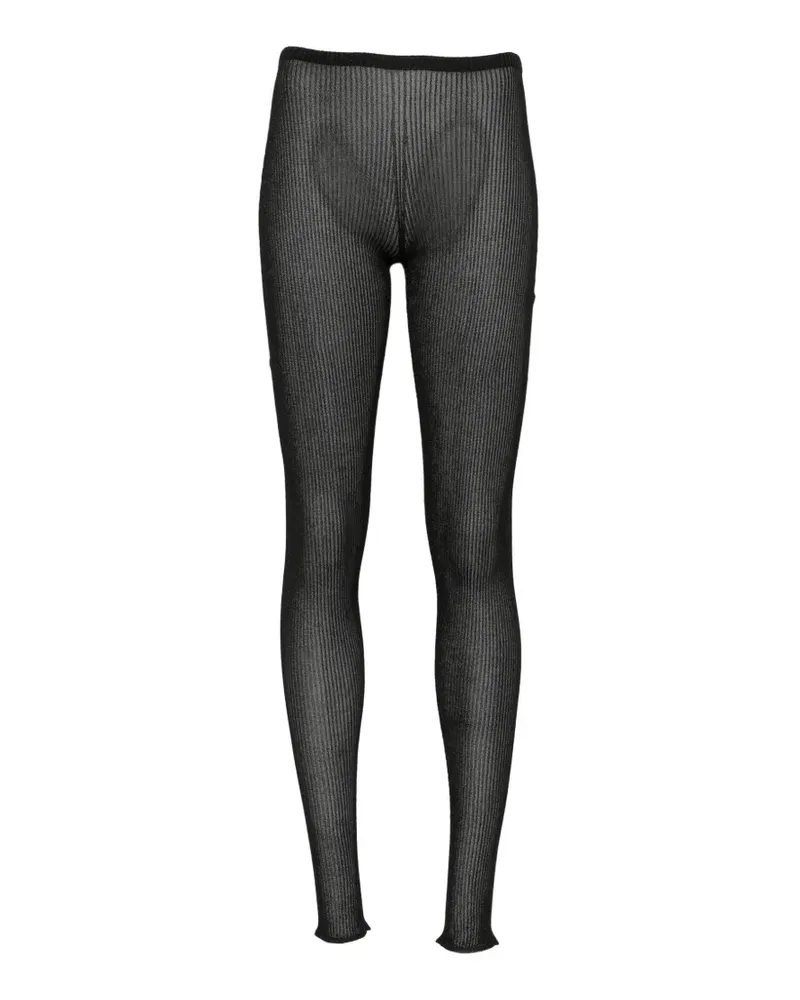 Dondup Gerippte Leggings mit Glitter-Effekt - Schwarz Schwarz