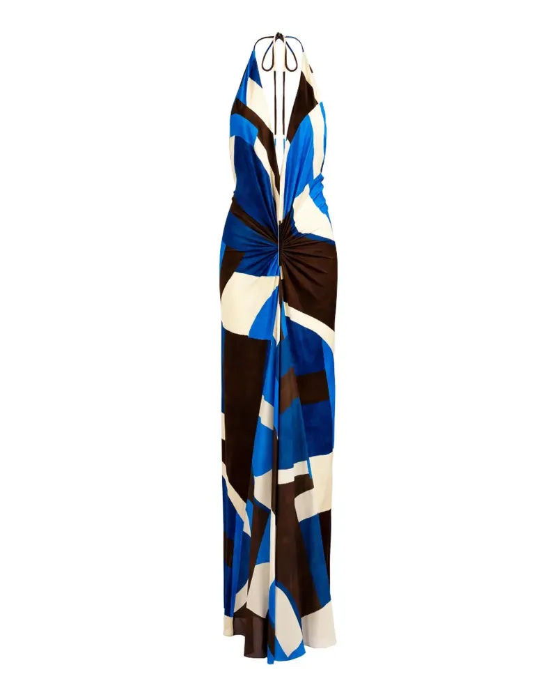 Silvia Tcherassi Malek Kleid mit geometrischem Print - Blau Blau