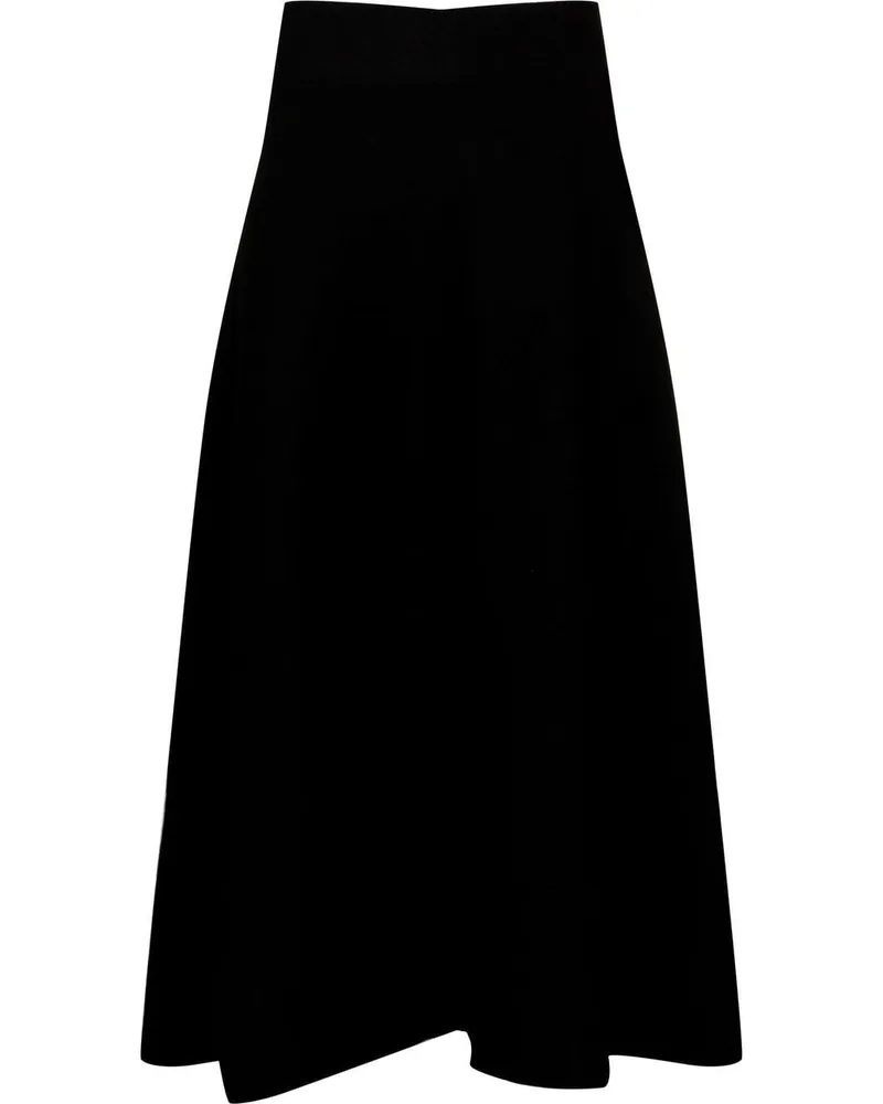 Jil Sander Taillenrock in A-Linie - Schwarz Schwarz