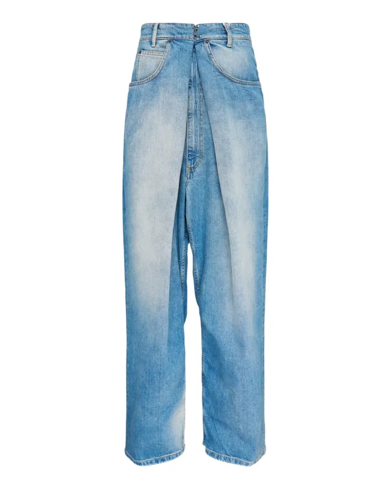 Maison Margiela Ausgeblichene Jeans im Wickelstil - Blau Blau