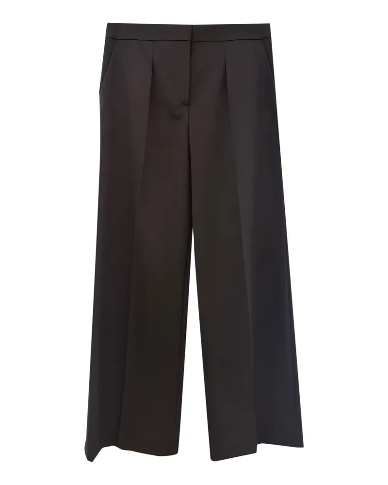 Givenchy Bundfaltenhose mit weitem Bein - Schwarz Schwarz